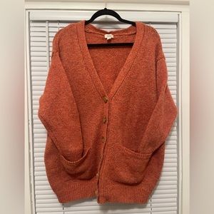 Burnt orange button up sweater